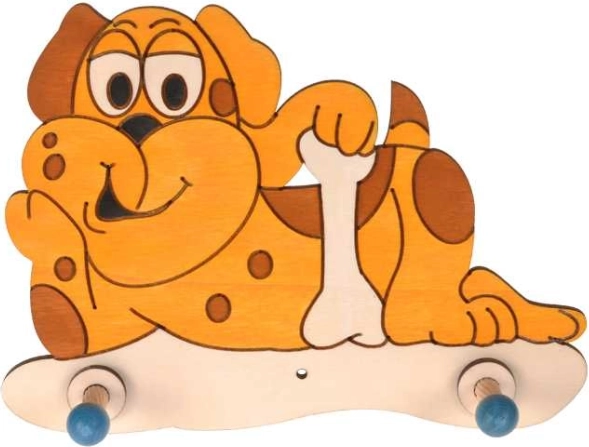 Appendiabiti di legno Cane per bambini