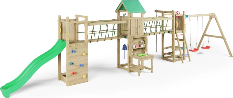 Scivolo lungo e ponte di corda per un divertimento dinamico