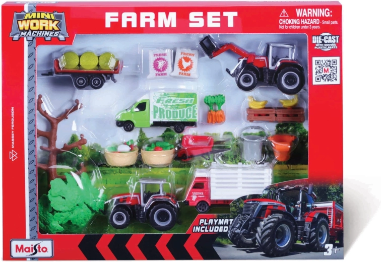 Maisto mega set fattoria Massey Ferguson