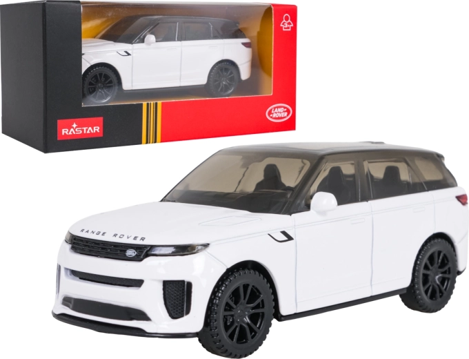 Modello in metallo Range Rover Sport SV RASTAR in scala 1:43, bianco