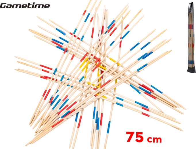 Gametime mega mikado 75 cm – gioco di famiglia in legno