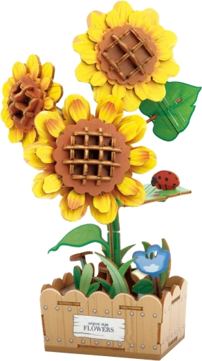 Costruzione in legno 3D girasole 21 cm - 1 pezzo