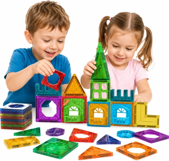 Costruzioni magnetiche 3D Woopie castello, 30 pezzi
