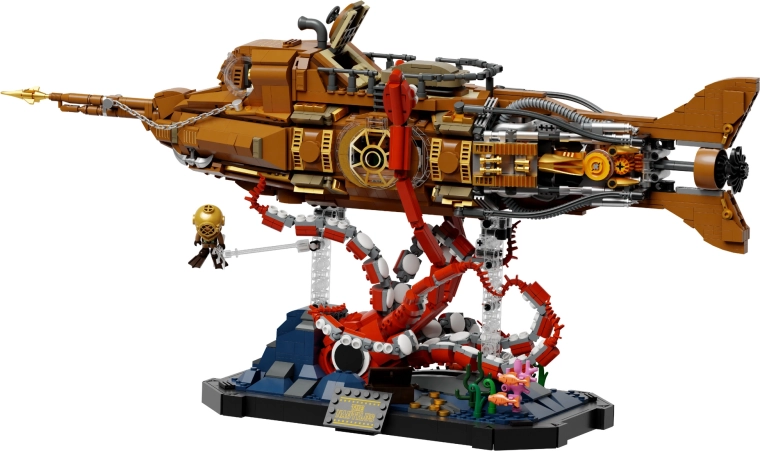 Diorama con piovra e supporto