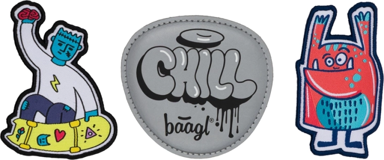Baagl Baaglies – set di 3 distintivi Chill Hands Up