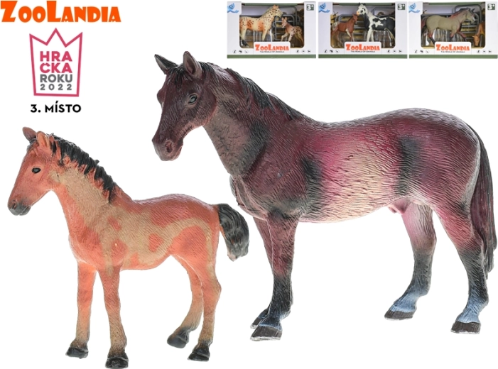 Zoolandia cavallo con puledro e accessori (10–15 cm)