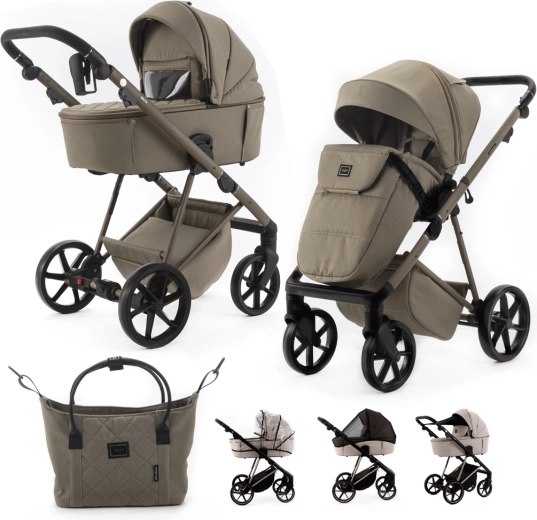 Adamex Delta Natura taupe carrozzina combinata 2 in 1