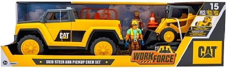 Pick-up CAT con rimorchio, pala gommata e 2 personaggi