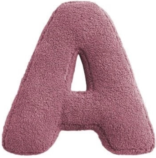 Mealini lettera di peluche A rosa - 1 pezzo