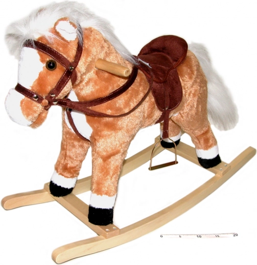 Cavalluccio a dondolo con effetti marrone