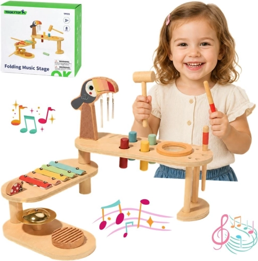 TOOKY TOY tavolino musicale educativo a forma di tucano