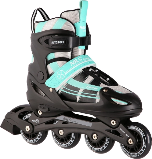 Pattini 2 in 1 NILS Extreme NH18366A nero-verdi – S(31-34)