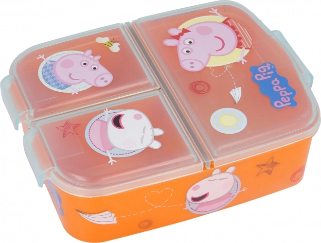 Pranzo per bambini con 3 scomparti - Peppa Pig arancione