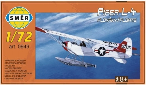 Modello Piper L-4 con galleggianti 1:72