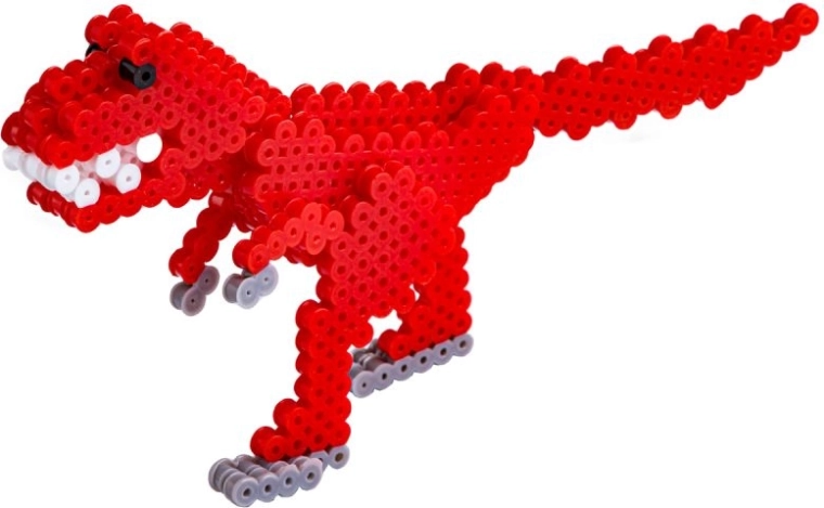 Modello 3D di T‑Rex con perline da stirare