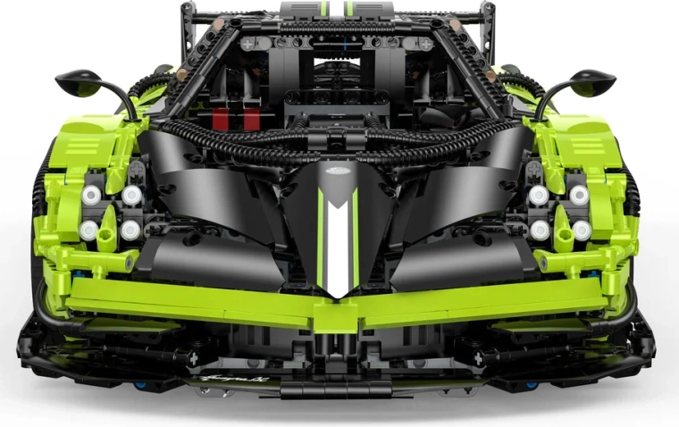 Set di costruzione dell'auto sportiva Pagani Huayra BC RASTAR in scala 1:8, verde