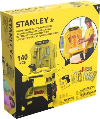 Stanley Jr. banco da lavoro per bambini con attrezzi – 140 pezzi