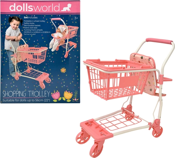 Carrello della spesa Dolls World con seggiolino per bambola