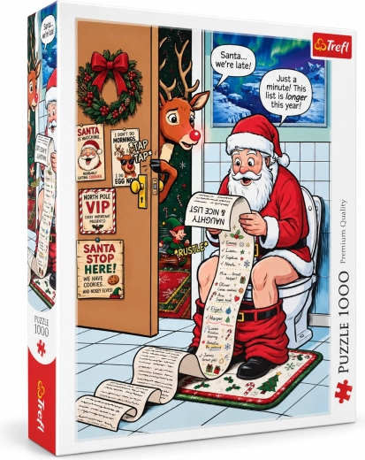 Puzzle Trefl Il momento di tranquillità di Babbo Natale, 1000 pezzi