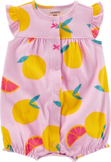 Carter's tutina estiva a maniche corte Purple Lemon, per bambina, taglia 56
