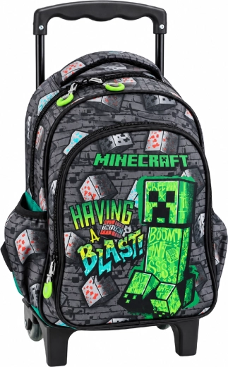 Zaino per bambini con ruote Minecraft Metro Art 2 nero 30 cm