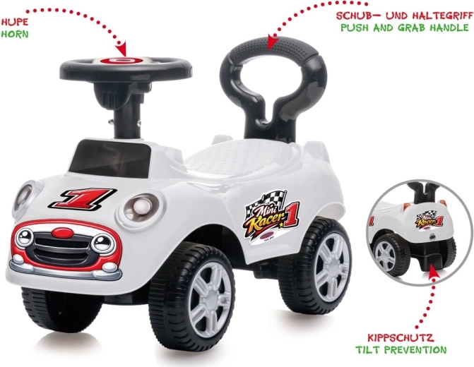 JAMARA Mini Racer 2 in 1, cavalcabile e primi passi, bianco