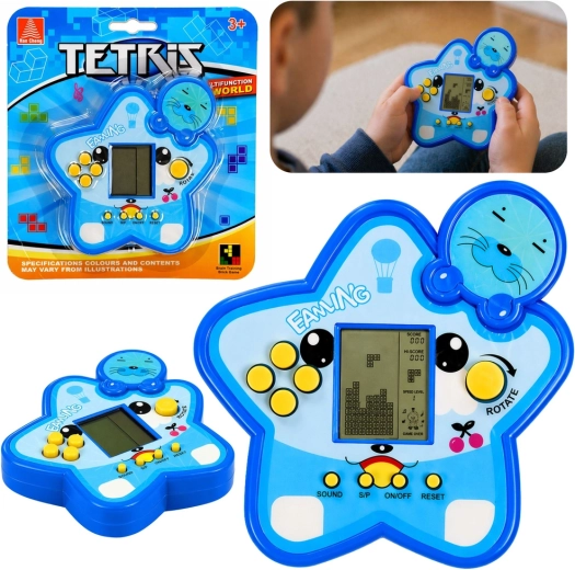 Gioco elettronico Tetris a forma di stella, blu