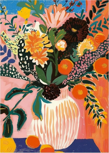 Puzzle Bohemian Flower 500 pezzi con colla