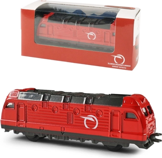 Mini locomotiva metallica ZSSK rossa 9 cm
