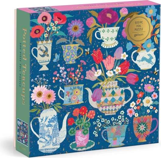 Puzzle in lamina Galison Victoria Ball – tazze con fiori, 500 pezzi