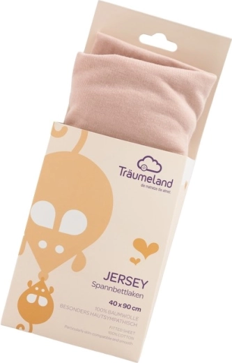 Träumeland lenzuolo con angoli in jersey 40 × 90 cm rose smoke