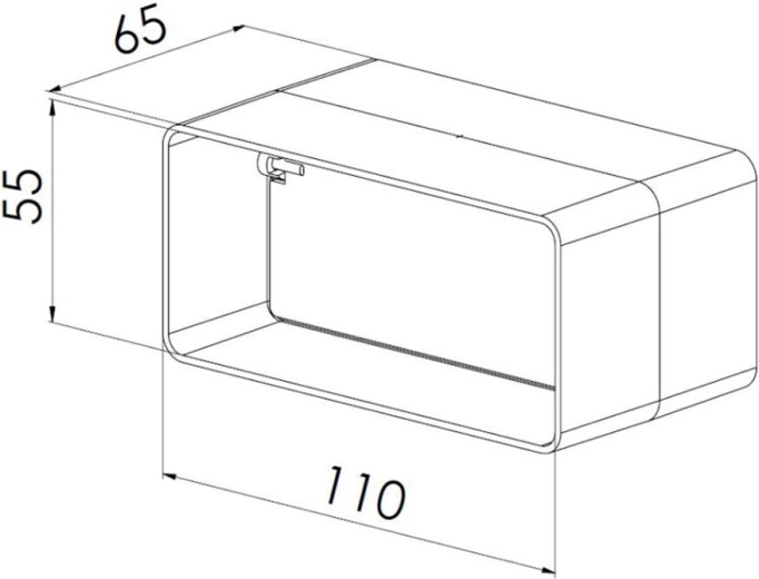 Design compatto per condotte 110 × 55 mm