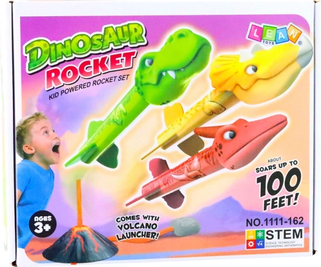 Design vulcanico e equipaggio di dinosauri