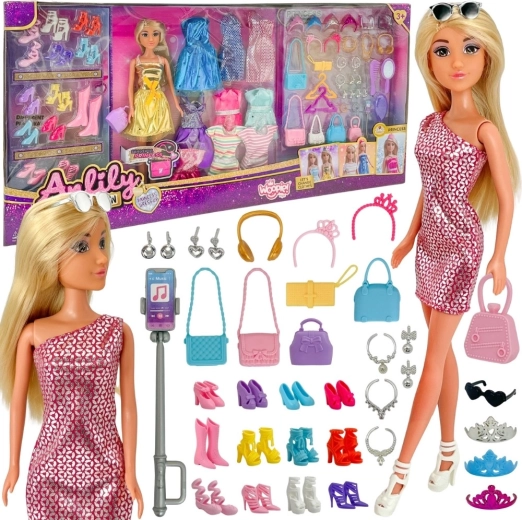 WOOPIE ROYAL bambola alla moda Lili con abiti e accessori