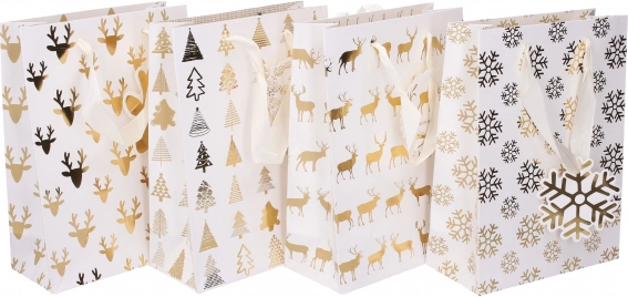 Borsa regalo di carta S Natale 23,5 × 17,5 × 8 cm