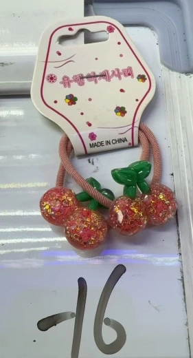 Elastici per capelli con motivo ciliegia, set di 2 pz