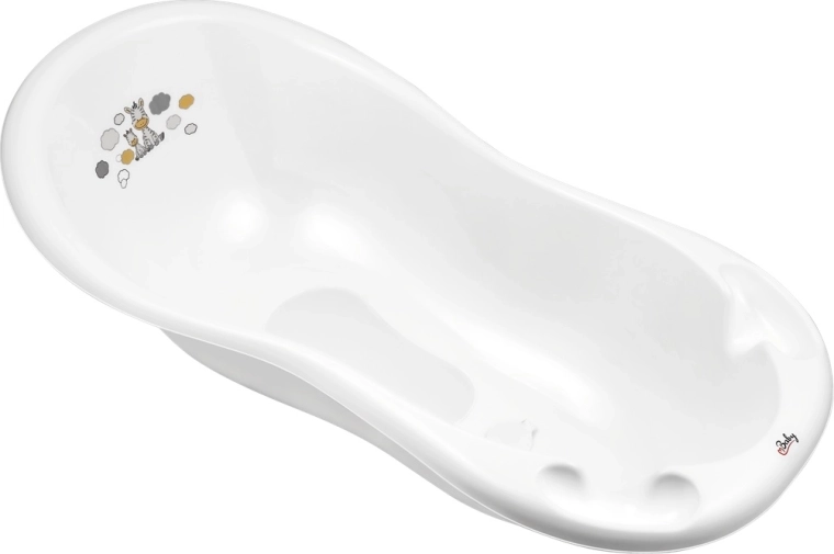 Vaschetta Maltex Zebra 100 cm con tappo di scarico e base antiscivolo bianca