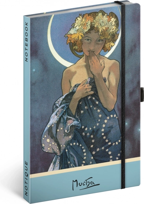Quadernino Alfons Mucha – Luna, puntinato 13 × 21 cm