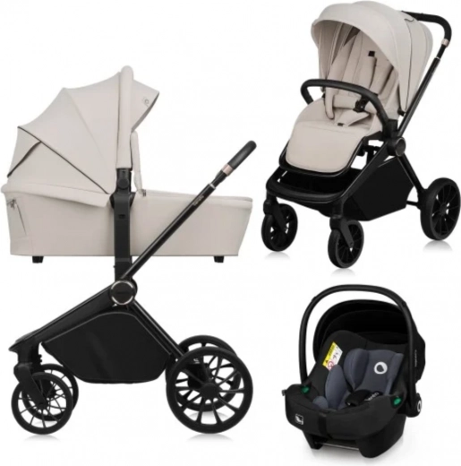 Lionelo passeggino combinato Mika Plus 3in1 Beige