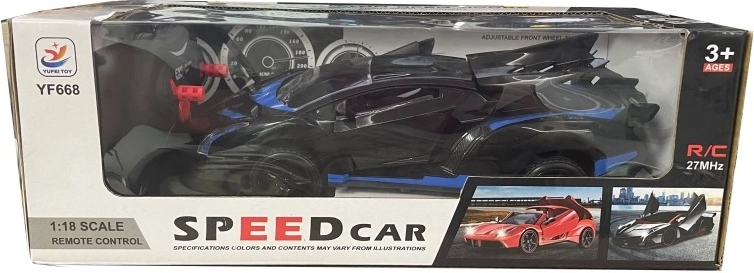 Auto RC sportivo 1:18 nero-blu
