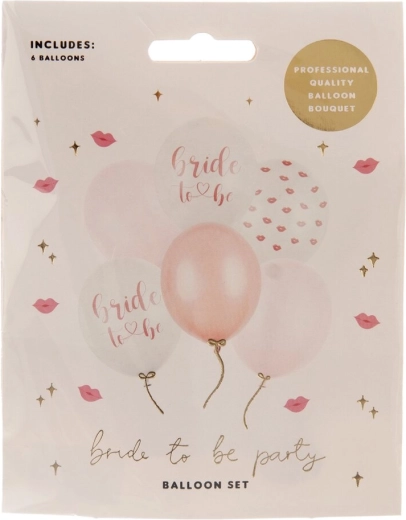 Palloncini in lattice Bride to be mix di colori 6 pz