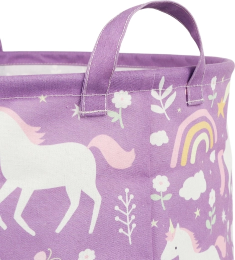A Little Lovely Company cesto portaoggetti per giocattoli unicorni e arcobaleno