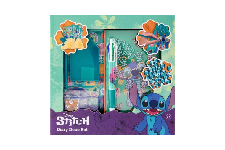 Motivi di Stitch e decorazioni brillanti