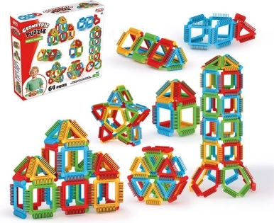 Costruzioni puzzle geometriche da 64 pezzi