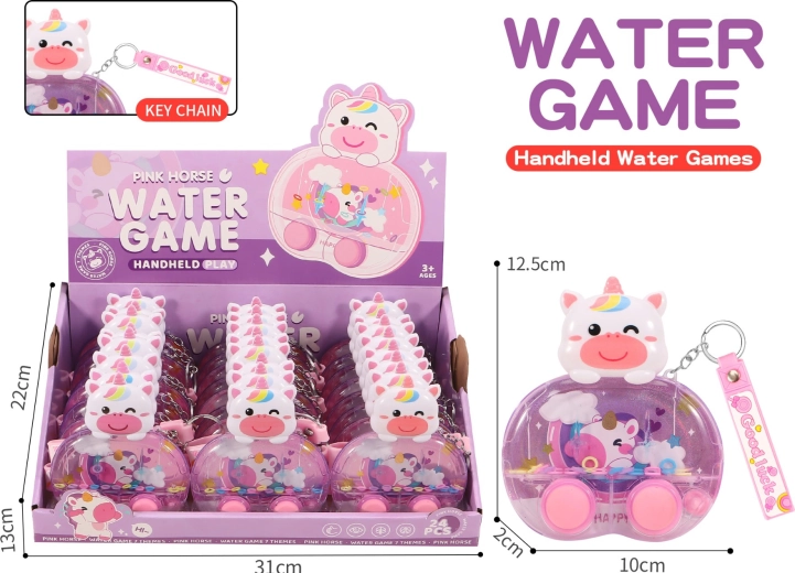 Gioco d’acqua tascabile Unicorno – portachiavi
