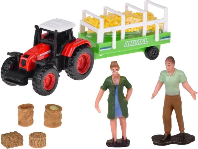 Trattore con rimorchio per scenari agricoli