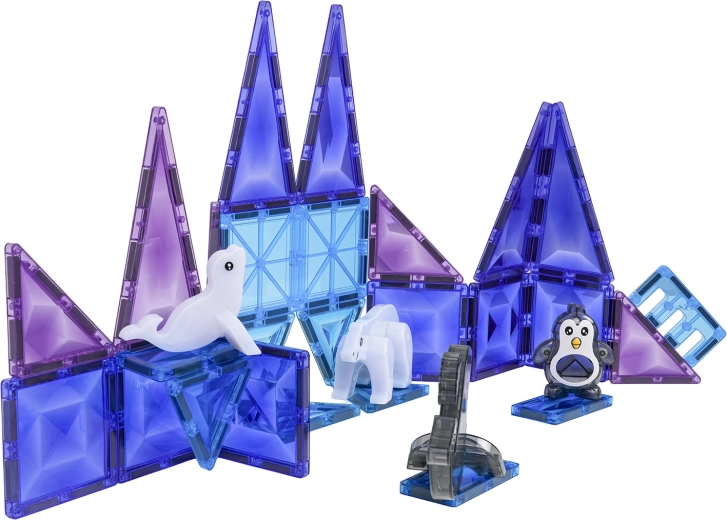 Costruzioni creative in colori ghiacciati