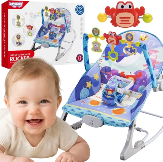 Woopie Baby sdraietta a dondolino vibrante 2 in 1 granchio