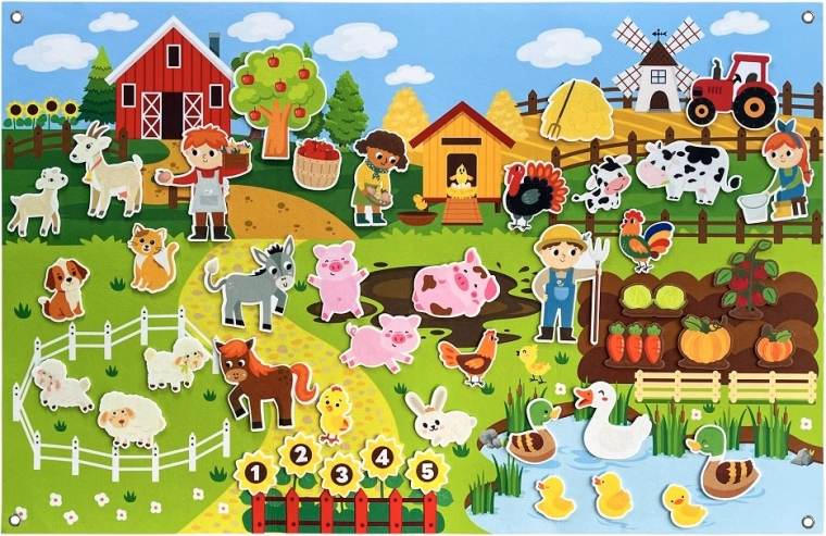 2Kids Toys parete da gioco interattiva fattoria