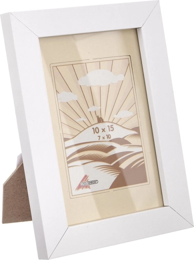 Cornice portafoto in legno bianca 10 × 15 cm